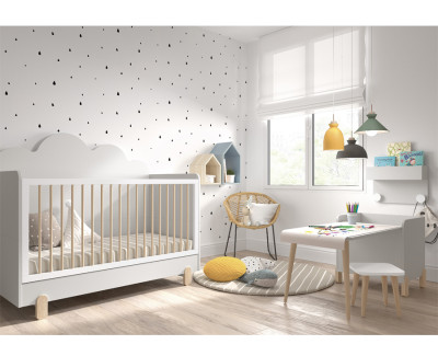 Lit bébé convertible nuage pour matelas de 140x70cm