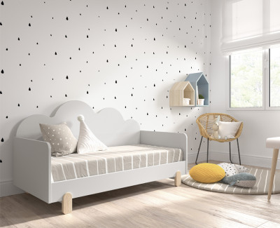 Lit bébé convertible nuage pour matelas de 140x70cm